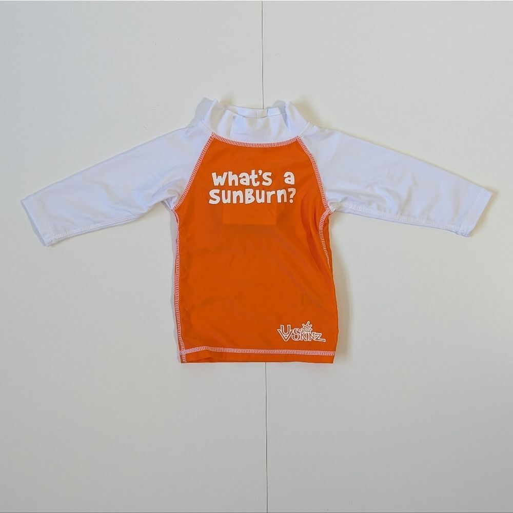 UV Skinz Orange Rash Guard Swim Shirt Toddler 12+ Months NWT